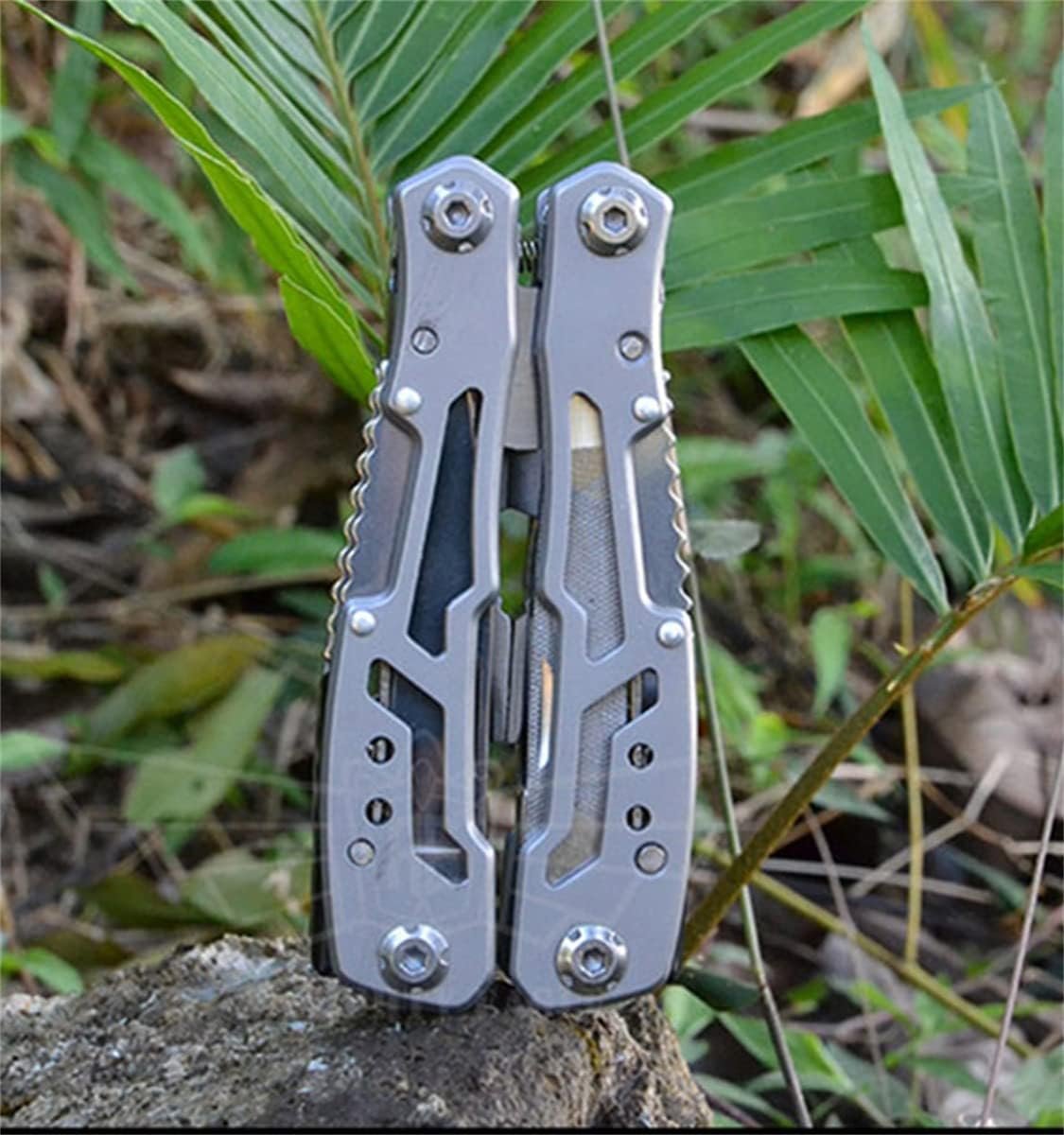 14-In-1 Multitool with Safety Locking, Professional Stainless Steel Multitool Pliers Folding Pocket Knife, Bottle Opener, Screwdriver with Nylon Sheath for Camping Survival Hiking and Simple Repairs