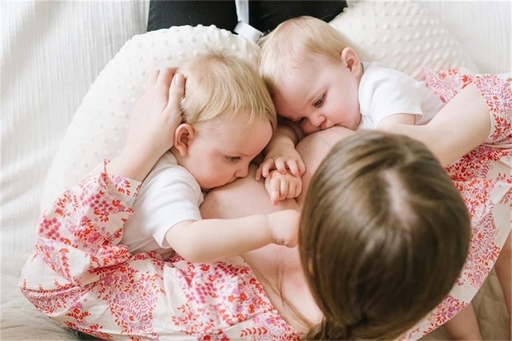 Multifunctional Maternity Breastfeeding Pillow Twins Nursing Support Pillow for Pregnant Women Newborn Feeding Bed Artifact (White)