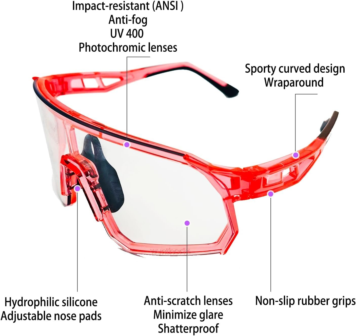 Wynthorix Pickleball Glasses for Women Teens Protective Eyewear Safety ANSI Z87.1 Tennis Squash Racquetball Goggles