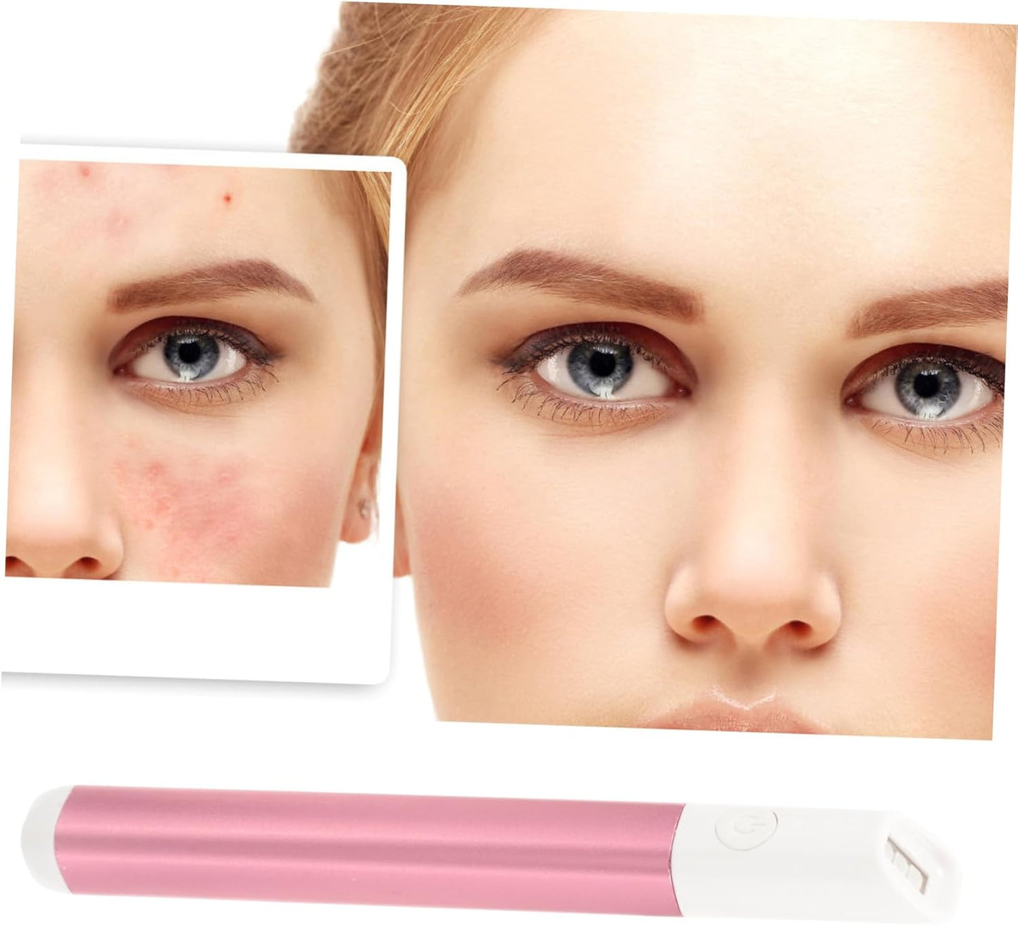 HAPINARY LED Face Care Pen Red Blue for Facial Skin Care Therapy Device for Skincare