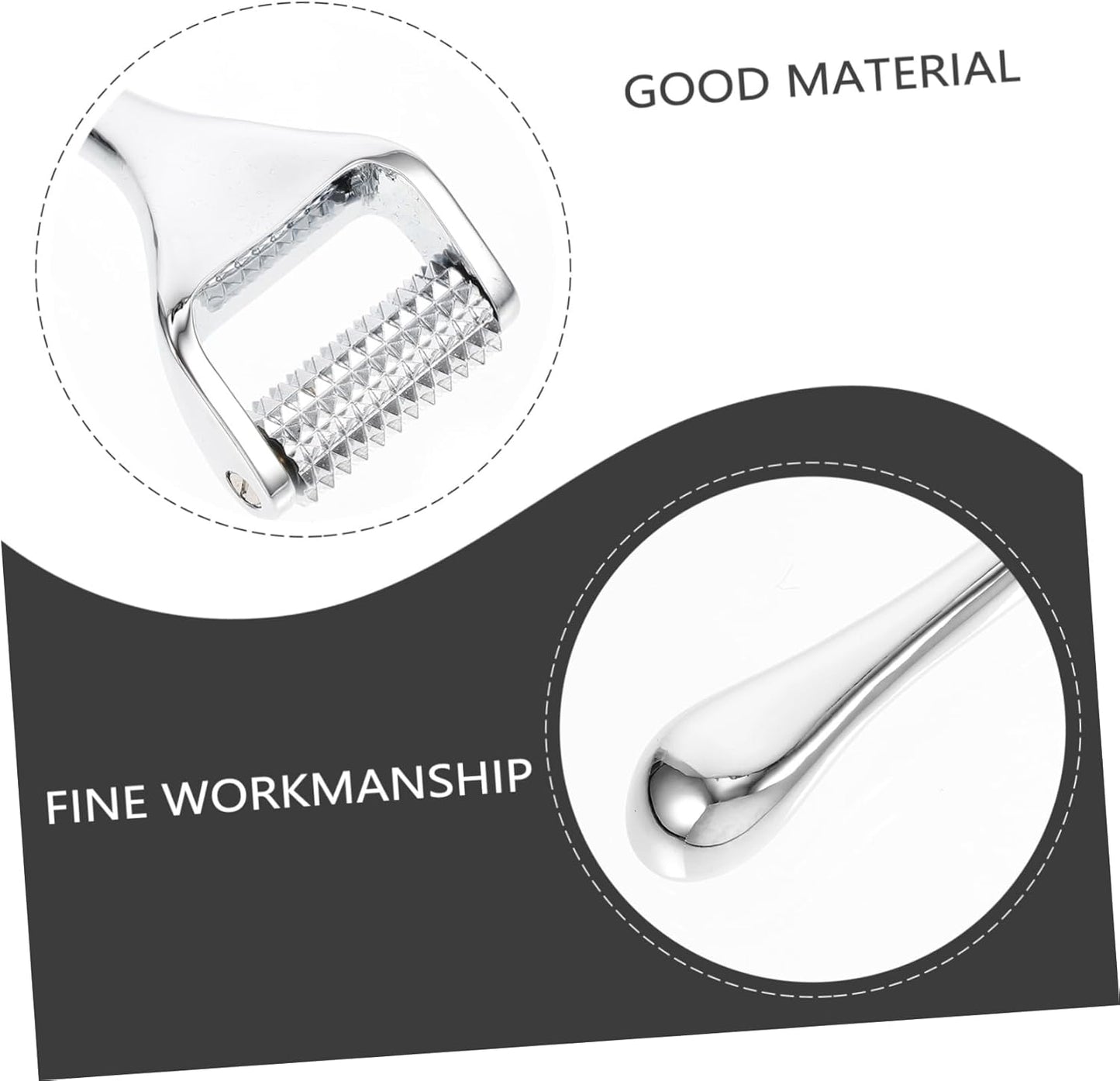 Generico 1pc Beauty Device Wrinkle Remover Walker Massager Zinc Alloy Facial Skin Care Cleanser for Skin Care Silver