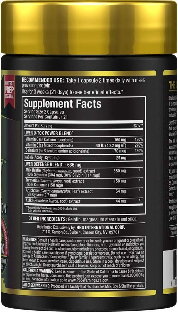 ALLMAX Nutrition - Liver DTOX - Ultimate Liver Protection, 42 Count
