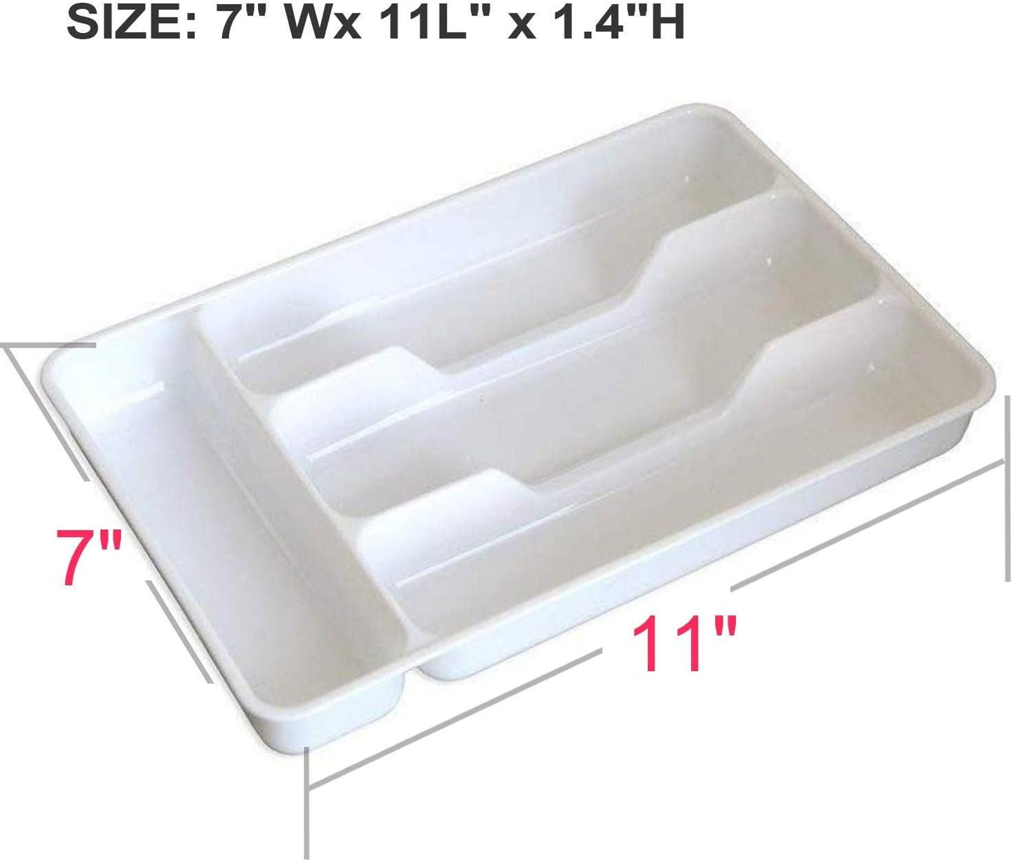 Pack of 2 Small Silverware Tray,Cutlery Tray, Keeps Forks and Spoons Perfectly Stacked by LiangTing