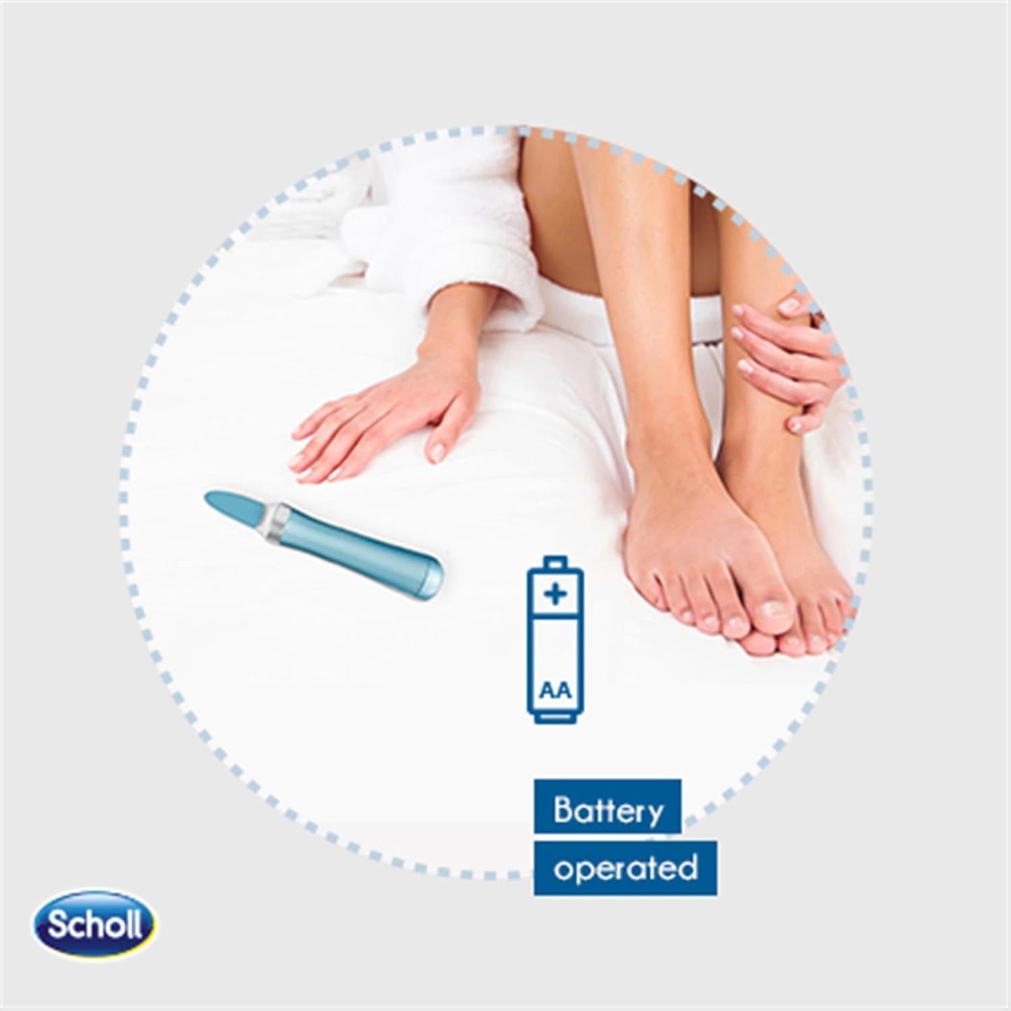 Scholl Velvet Smooth Electronic Nail Care Kit, 1 Product, Blue