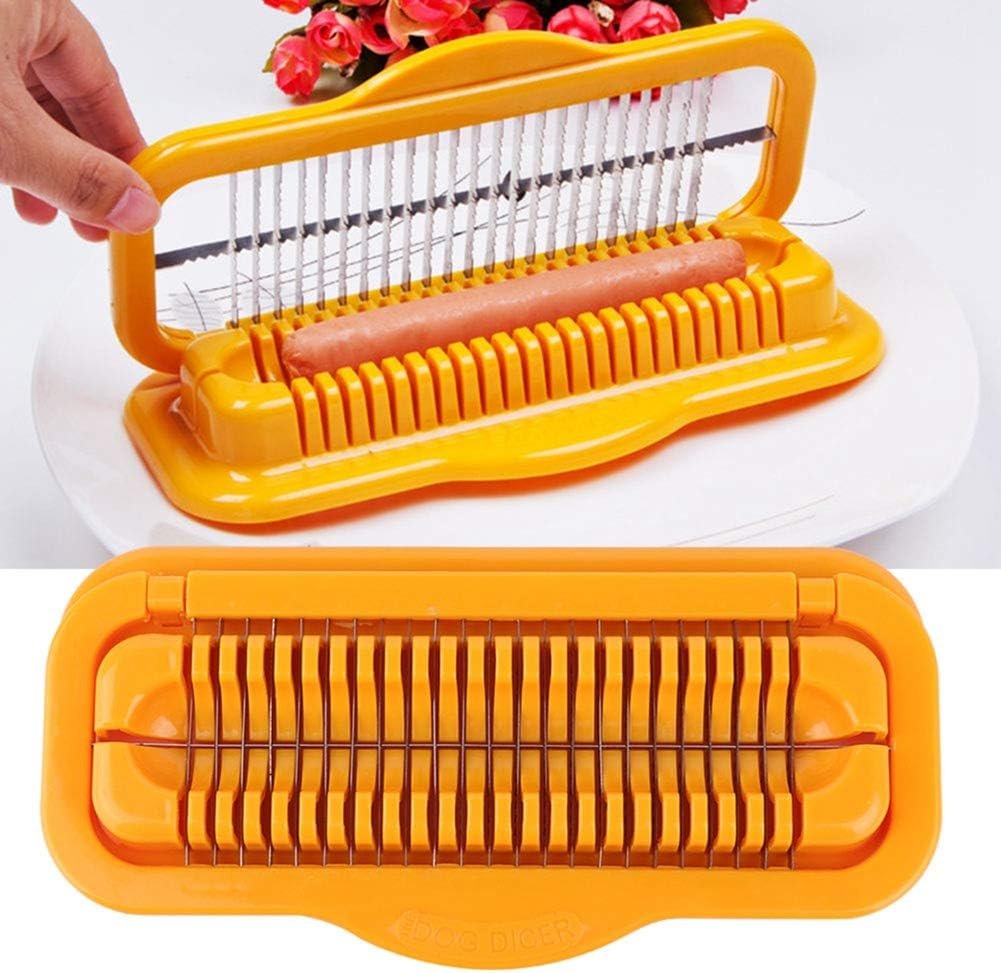 Hot Dog Slicer, Hot Dog Slicer, Hot Dog Gadgets 1 Piece Multifunctional Sausage Cutter for Hot Dog Ham and Banana Peel Kitchen Tool