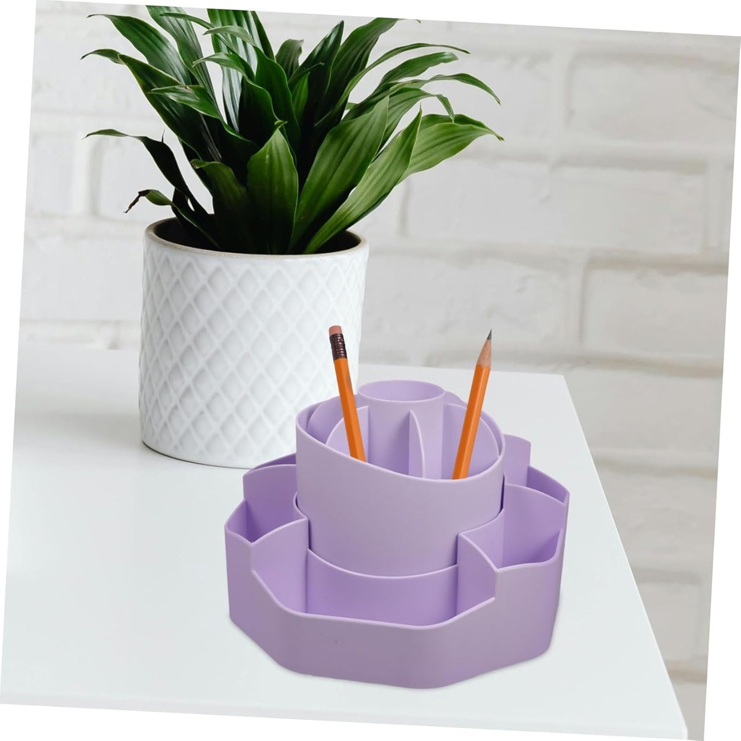 Parliky Desk Pencil Holder Rotating Pen Organizer for Easy Access Storage Accessory for Office Rotation for Efficient Workspace Organization
