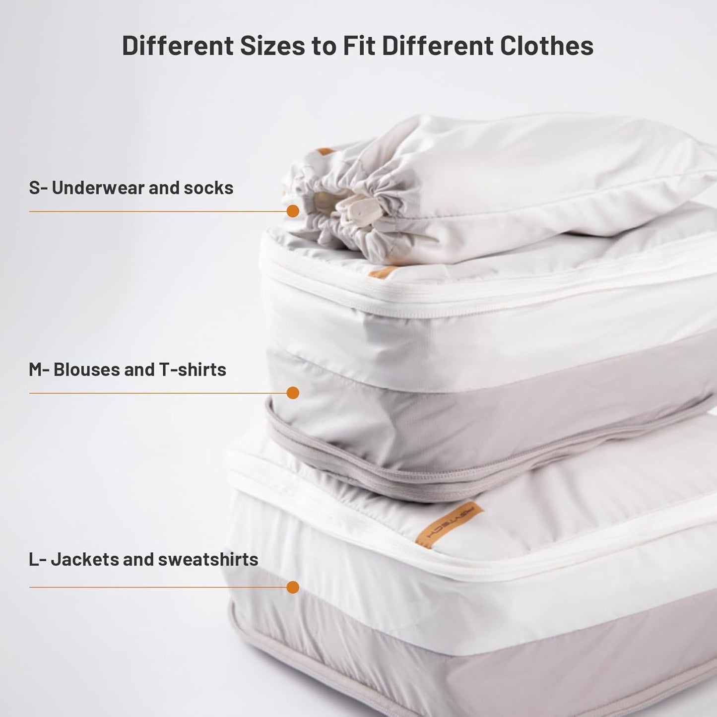 PGYTECH Clothes Storage Box Set, Travel Organizer Bags for Photographers and Enthusiasts, Two Tone Compression Cubes for Suitcases and Backpacks, Clothes Storage Bags