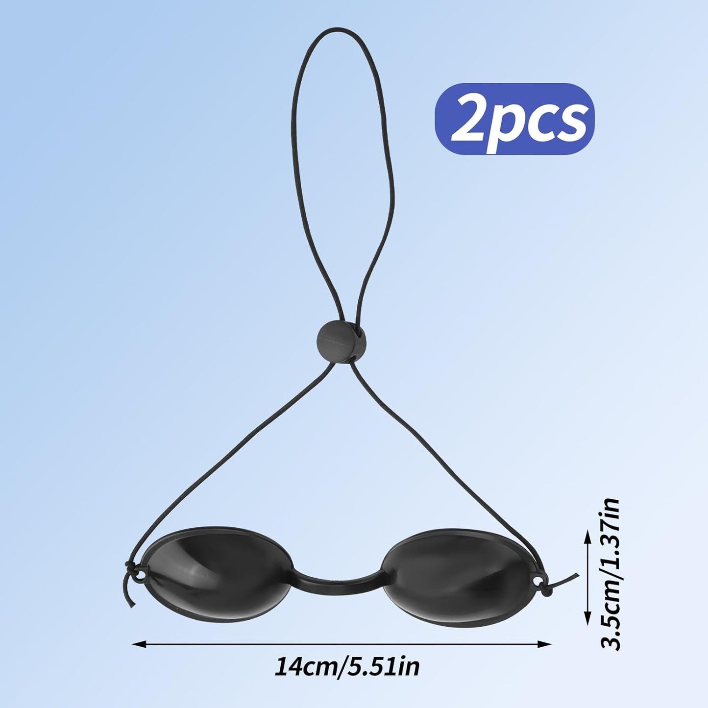 BOXOB 2 Pairs Protective Goggles for Red Light Eye Protection, Tanning Bed Goggles Tanning Glasses Eyewear for Sunbathing IPL LED Light Process