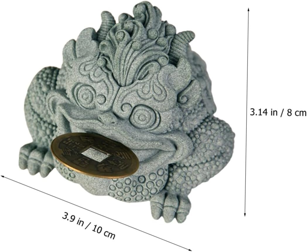 LIFKOME Statua Di Rospo Decorativa Cinese Oggettistica Per Casa Statuetta Tea Pet