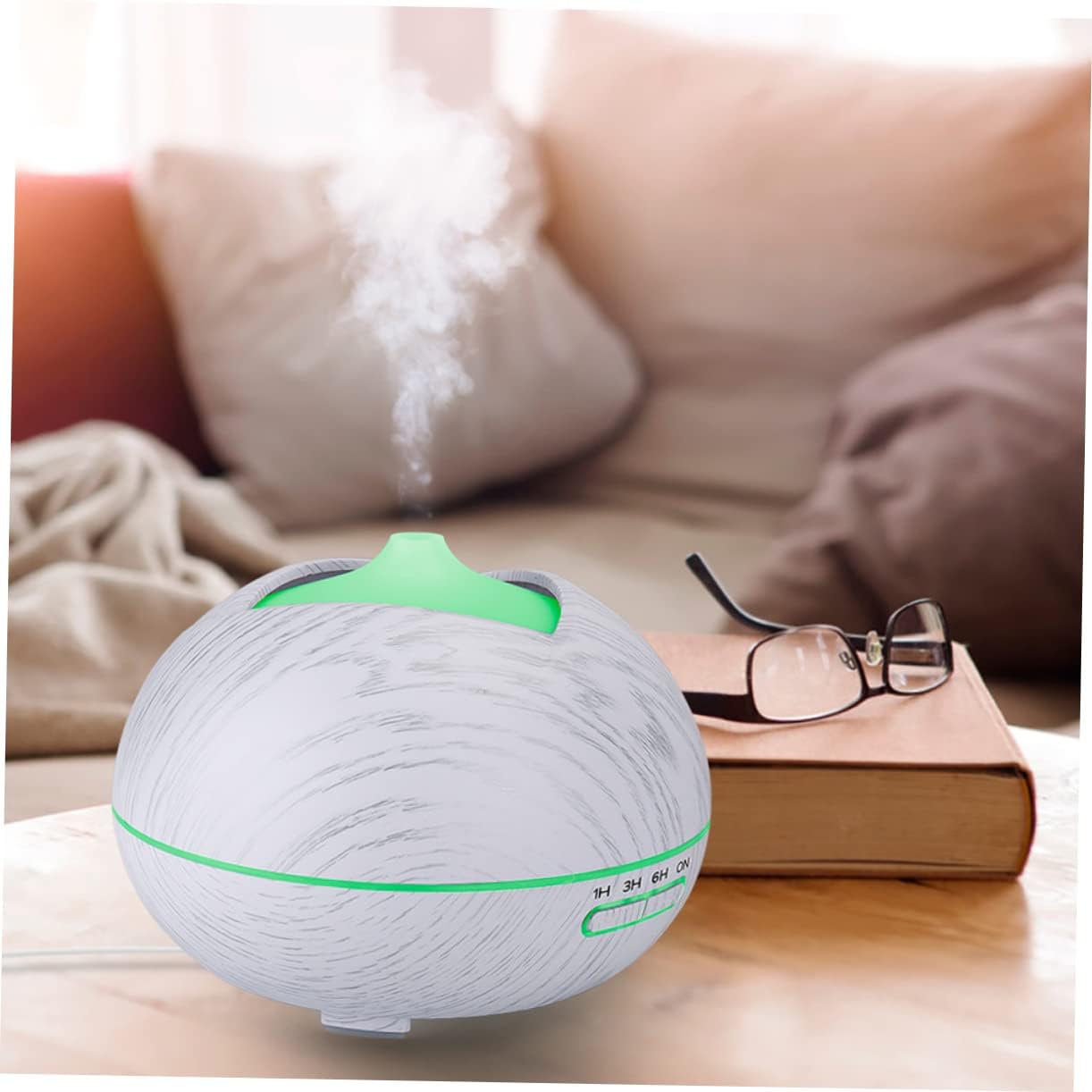 PRETYZOOM LED Aromatherapy Diffuser with Color LED Lights Aroma Humidifier for Home Remote Control Intelligent Timer Humidifier for Relaxing Atmosphere and Fragrance
