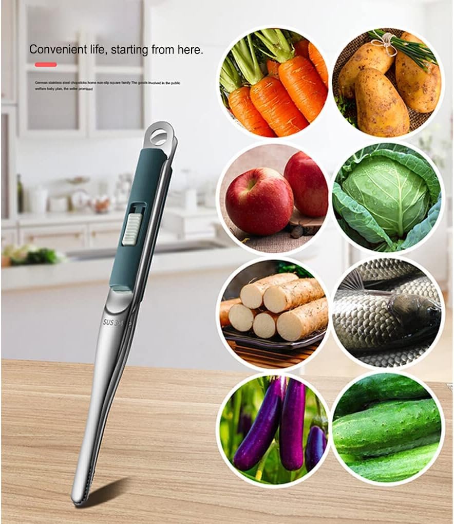 kesurpae Clip per Alimenti Morsetto per Dessert Pinza per Barbecue Utensile da Portata seghettato Gadget da Cucina Resistenza al Riscaldamento Addensare Universale, Blu