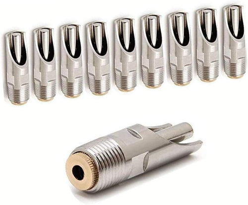 Pack of 10 Automatic Pig Nipple Drinker NPT 1/2" Pig Nipple Drinker Pig Nipple Waterer Stainless Steel Hog Waterer Nipple Drinker for Barrel Kit for Sows Piglets Drinking