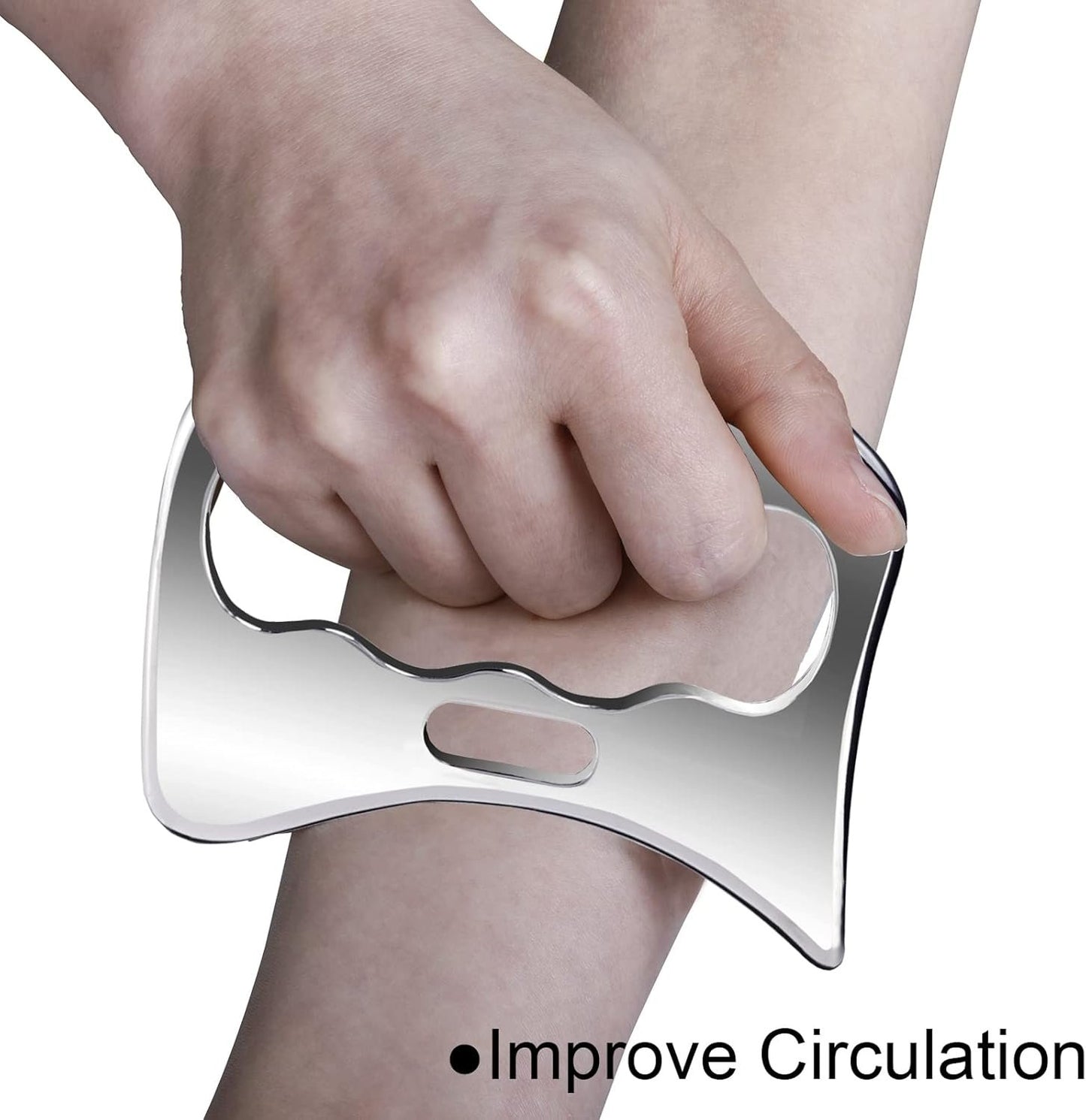 BYYDDIY Stainless Steel Gua Sha Muscle Scraper Tool,Scar Tissue Tool,Physical Therapy Tools,Muscle Scraping Tool,Guasha Massage Scraper,IASTM Tools,Skin Scraping Tool,Soft Tissue Massage Tool