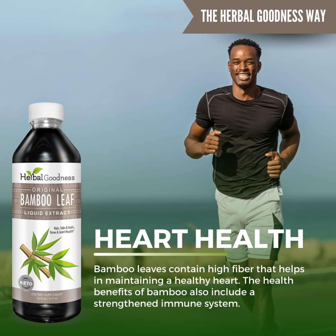 Herbal Papaya Bamboo Silica Supplements Organic Extract 12oz - Liquid Silica with Organic Hair, Skin and Nails Vitamins As Well As Bone and Joint Support