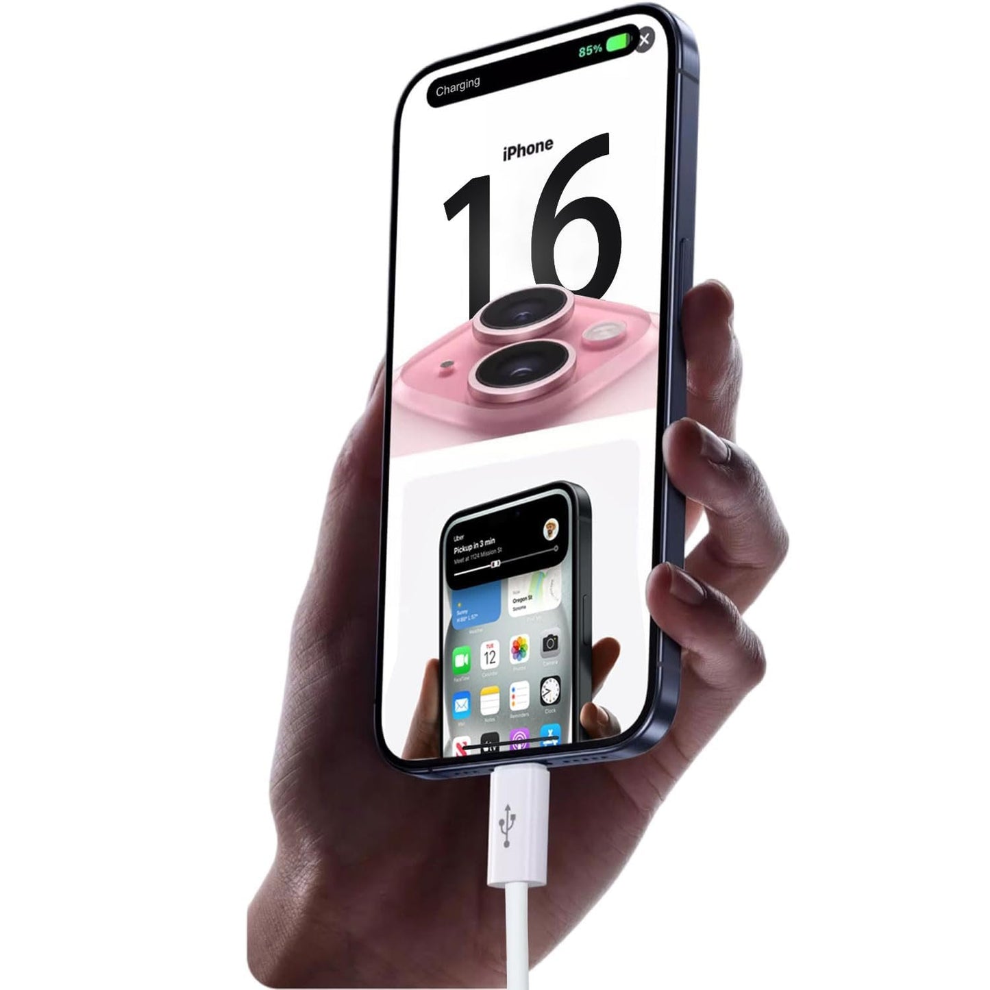3m iPhone USB C to USB C Woven Cable for iPhone 15/16, 15/16 Plus, 15/16 Pro Max, 20W Fast Charger Cable for AirPods 4, AirPods Pro(2nd Generation) Wireless Earbuds Charging Cord Lead Power Adapter