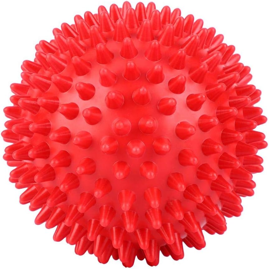 Finger Relax Massage Balls, Durable Plastic Trigger Point Massager, Roller Spiky Balls Fitness Tool 7.5cm/9cm(Red 7.5cm)
