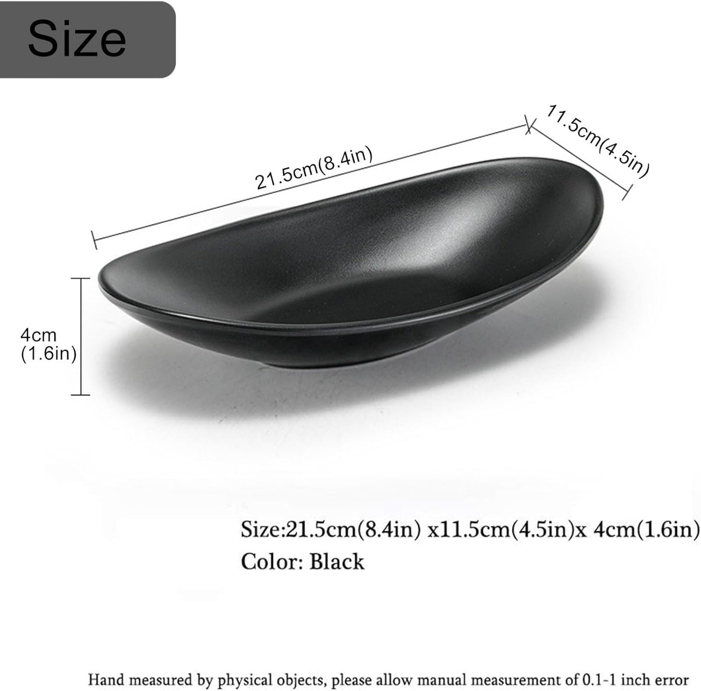 Binoster Black Storage Box Centerpiece Jewellery Tray for Rings and Jewelry Key Ring Organizer Entrance Organizer Dresser Decorative Plate
