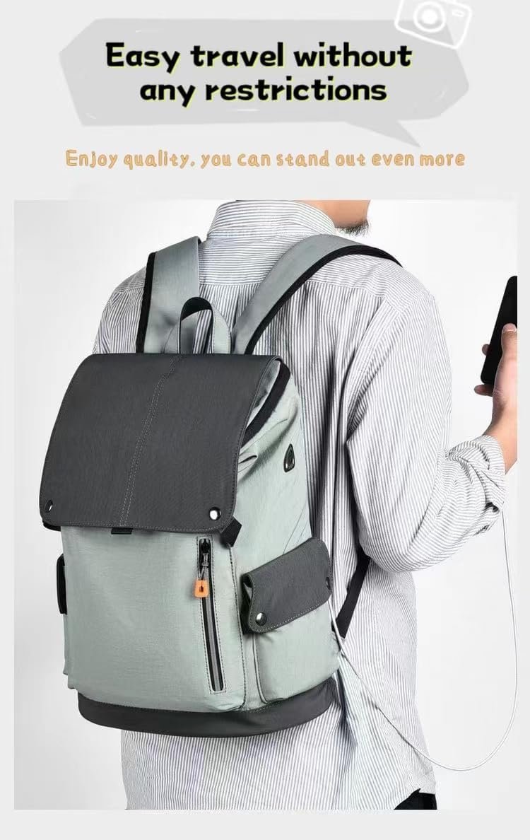 Large Capacity Waterproof Sports Travel Laptop Backpack, wear resistant Oxford Fabric metrial, Casual, Hiking, Outdoor Daypack for Men and Women with USB Charging Port
