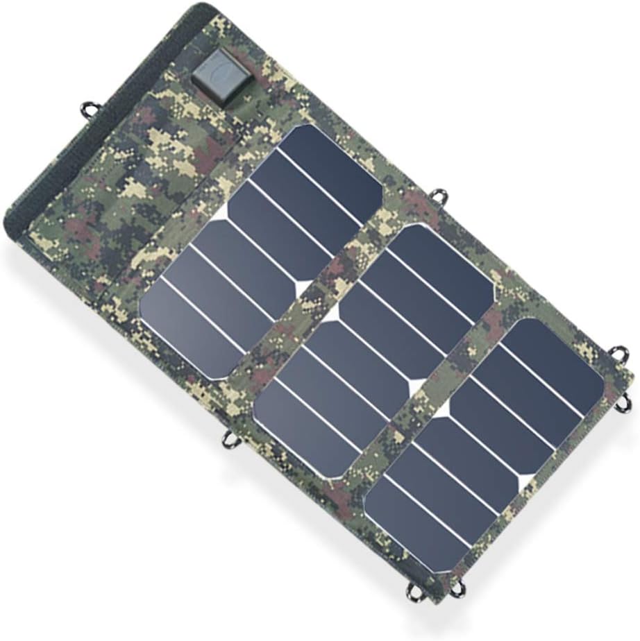 Portable Solar Charger Power Bank, Waterproof Solar Battery Pack with 3 Solar Panels for Phone and Camping Travel