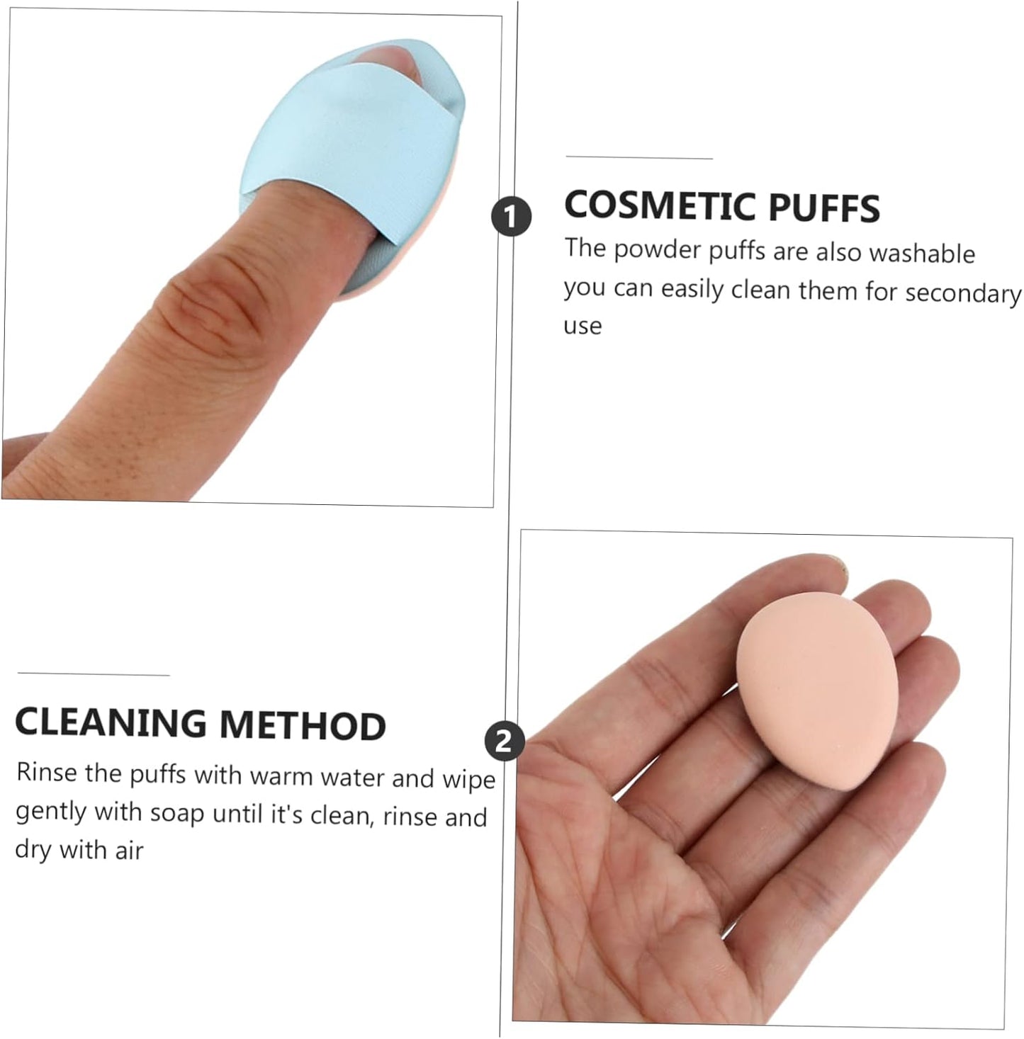 VICASKY 6 Pieces Mini Soft Cosmetic Pillow Sponges for Foundation and Powder Application Make Up Accessories for Thin and Natural Finish
