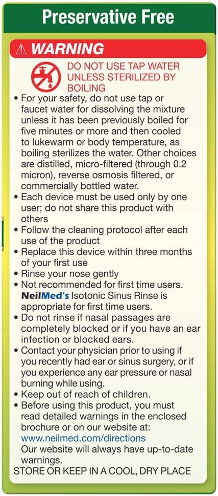 NeilMed's Sinus Rinse Extra Strength Pre-Mixed Hypertonic Packets-for Sinus Relief, 70 Count Box (Pack of 2)