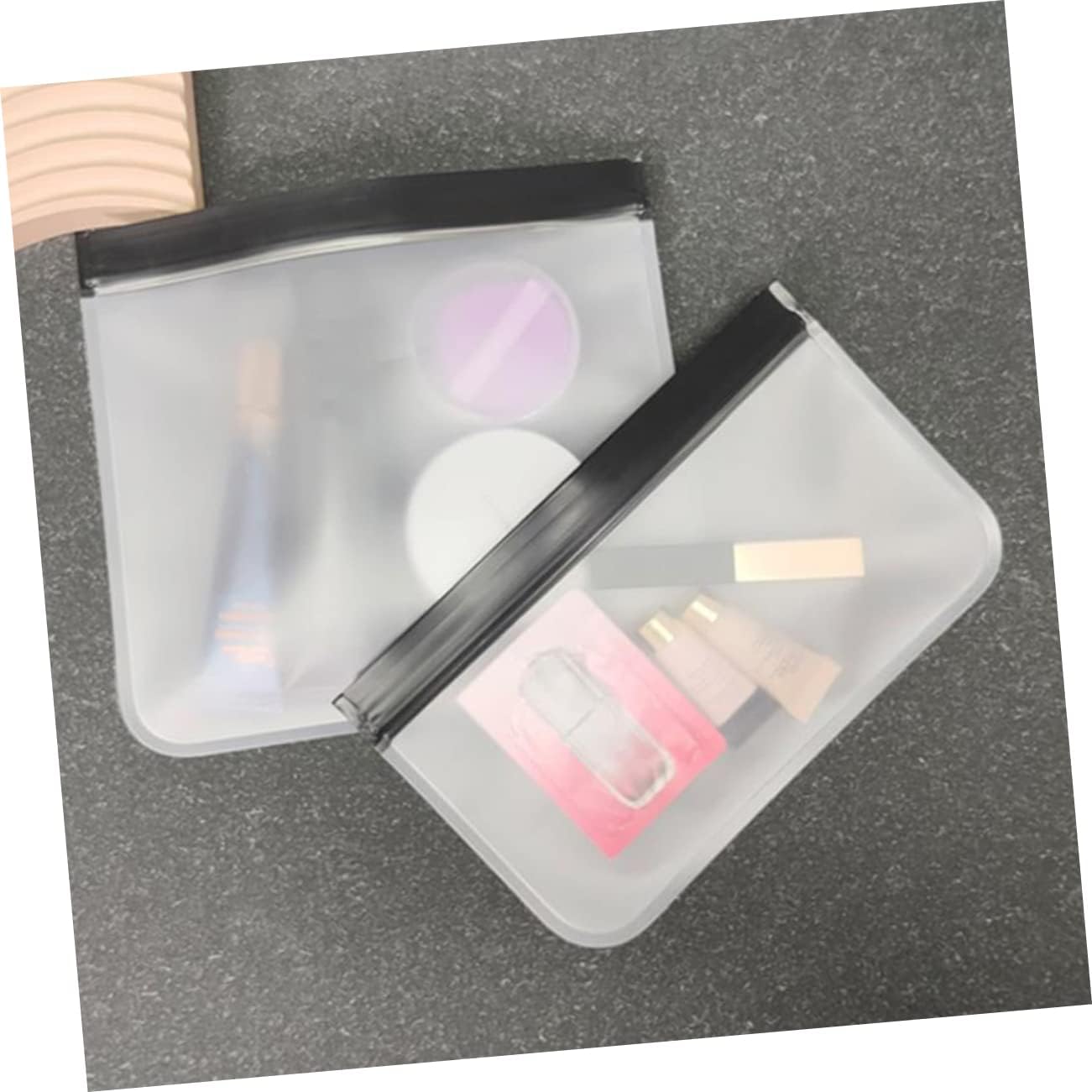 NULYLU Travel Makeup Bag 3pcs Portable Storage Pouches for Toiletries Cosmetics Accessories Waterproof Compact Durable Perfect for Travel Outdoor
