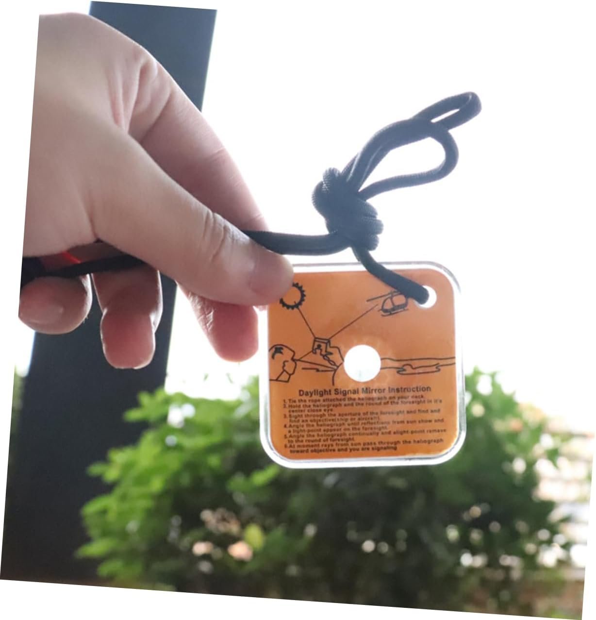 Kisangel 2pcs Signal Mirror Retroreflector Survival Emergency Mirror Reflective Mirror Tool Survivor Outdoor