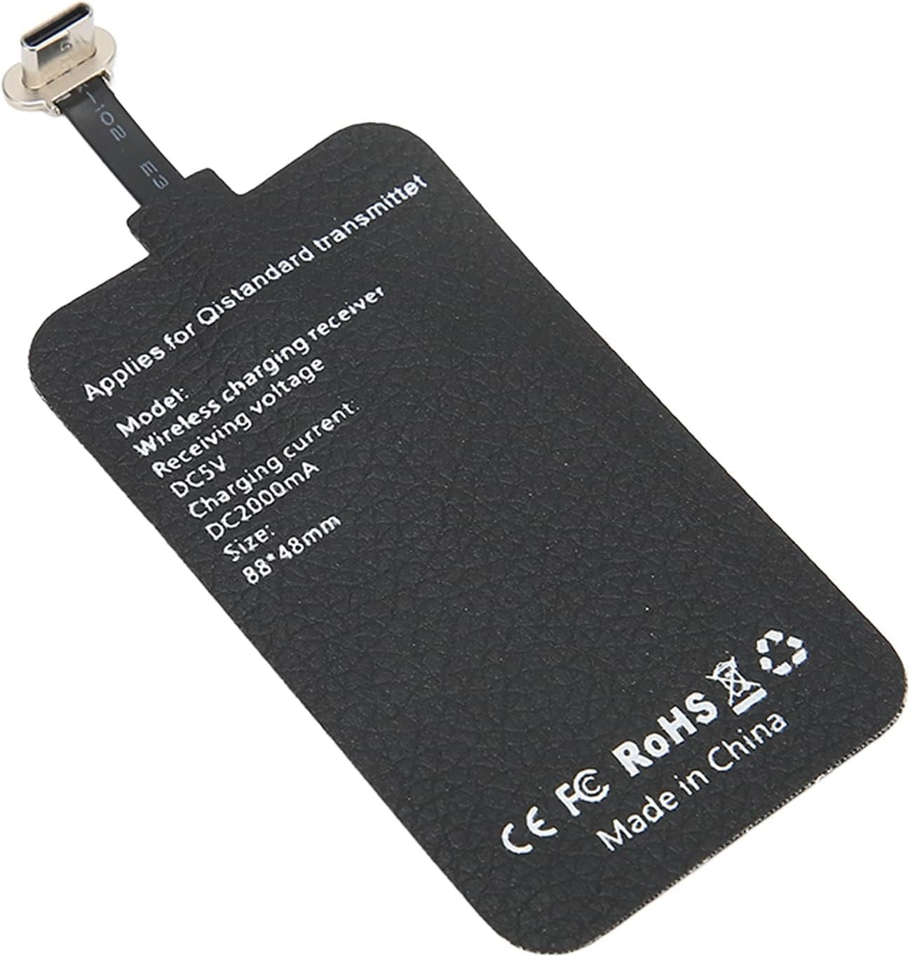 Qi Receiver USB C, 10W Fast Ultra Slim Type C Wireless Charging Receiver Module, Qi Wireless Receiver for Type C Phone Support Wireless