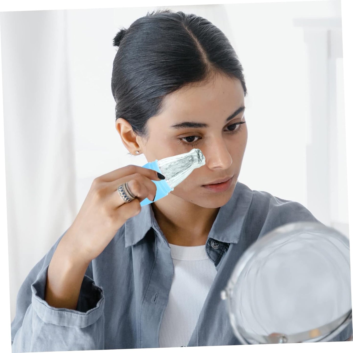 CRILSTYLEO Ghiaccio in Silicone Cura Della Pelle Strumento Di Bellezza Per Viso Massaggio Freddo Mattino Per Alleviare Gonfiore