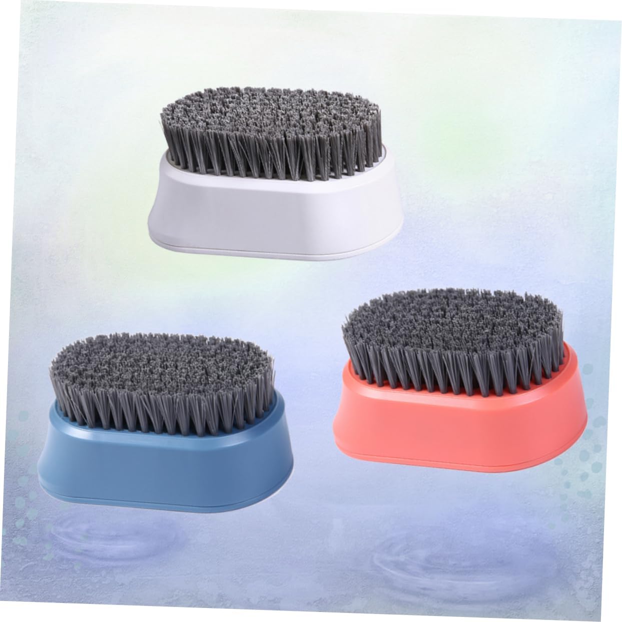 HOMOCONO 3pcs Laundry Brush Soft Bristles Cleaning Brush for Clothes Shoes Durable Cleaner Tool Home Cleaning Essential Random Color