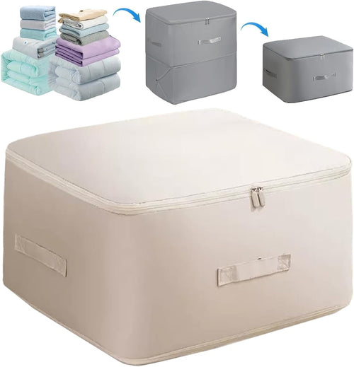 Packing Cubes, 2024 New Upgrade Organizer Self-Compression Space-Saving Ultra Space-Saving, Suitable for Clothes, Comforters Quilts (Beige)