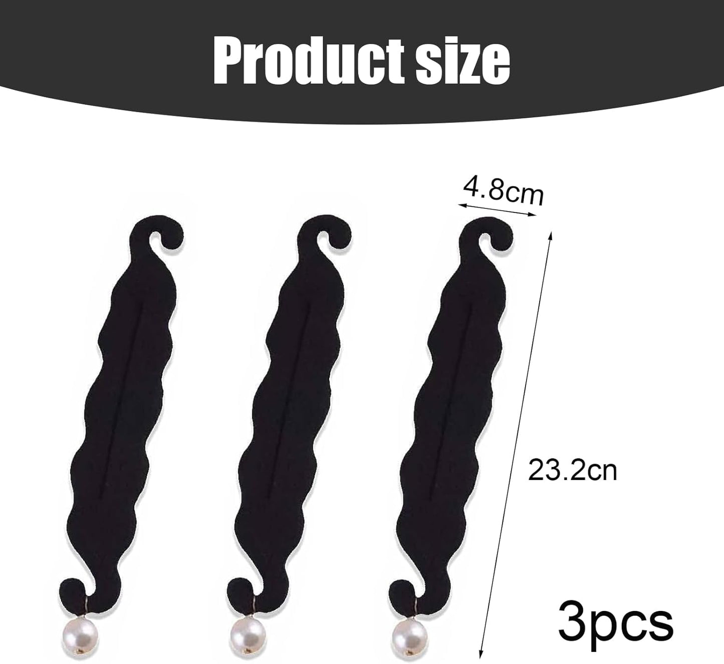 DHWEKU Set of 3 Quick Bun Maker for Braiding and Curling Hair, Magic Donuts for Quick and Easy Harvesting - Ideal for Any Occasion!