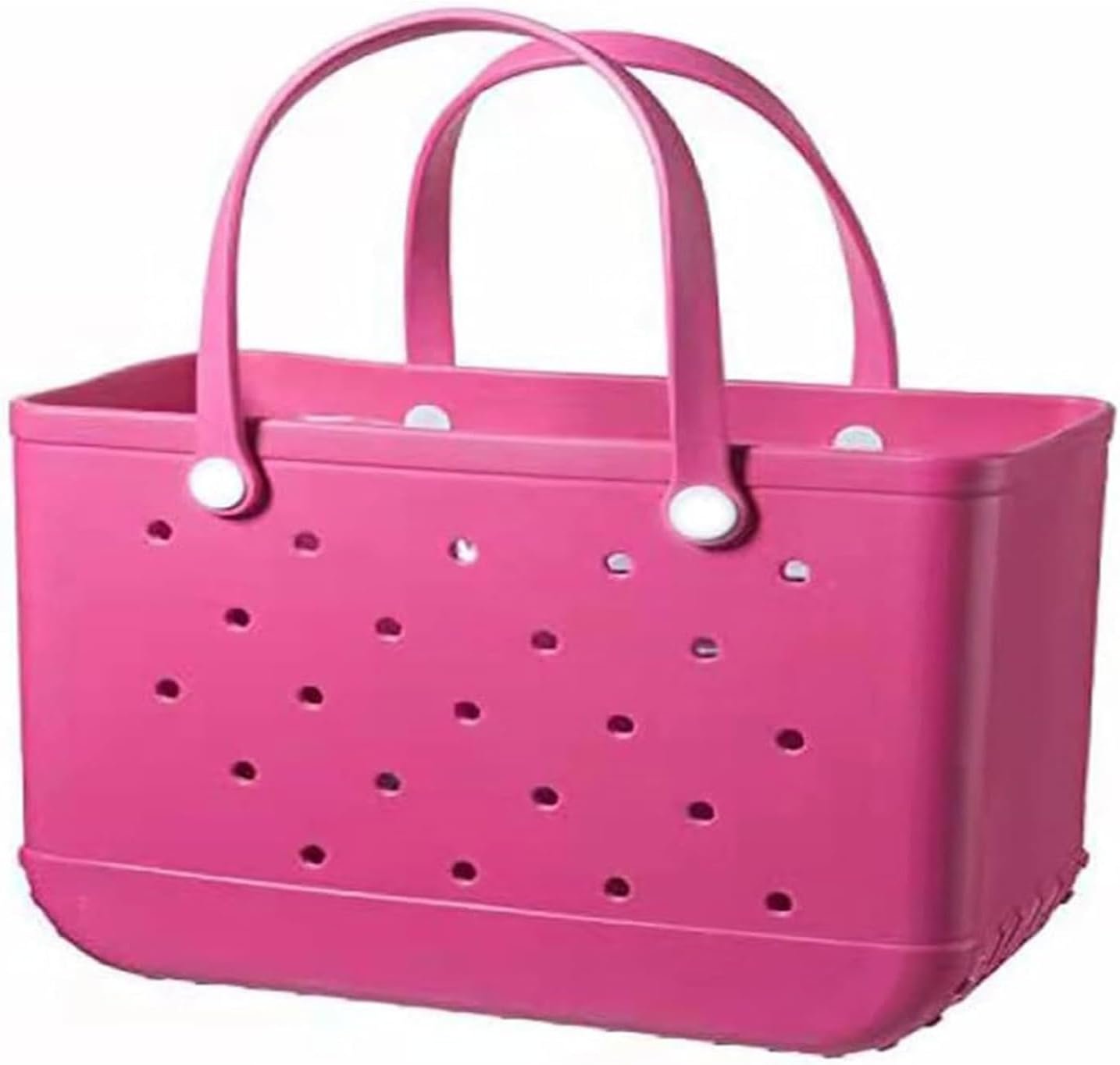 Women Outdoor Rubber Tote Bag,Sports Washable Rubber Tote Bag with Holes | Women's Portable Travel for Beach Sports Swimming Pool