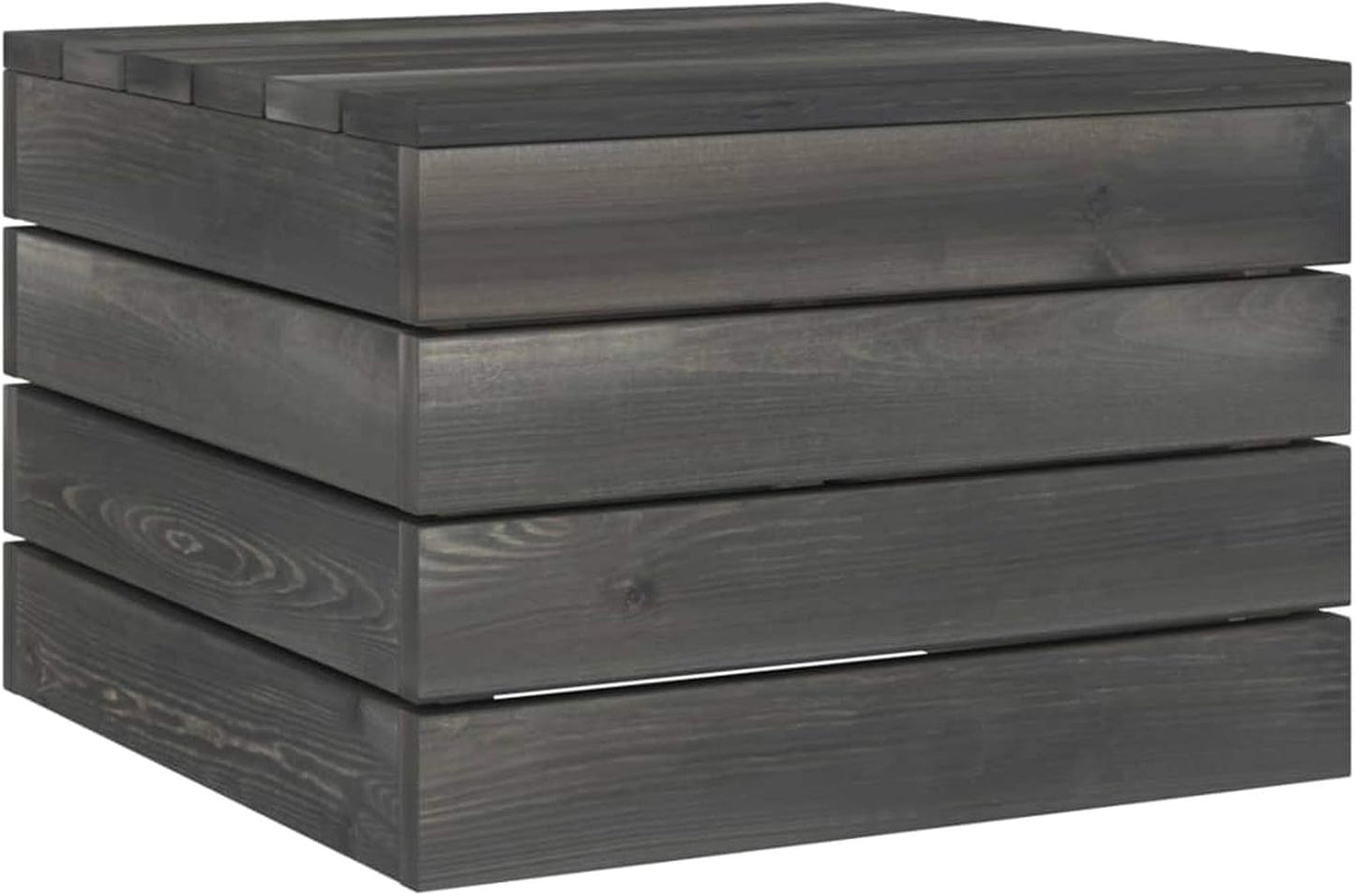 Homgoday Set Divani da Giardino su Pallet 2pz Pino Massello Grigio Scuro, Lettini Prendisole, Divano Letto Mobili, Lettini da Giardino, Lettino da Piscina da Giardino per Esterno Piscina