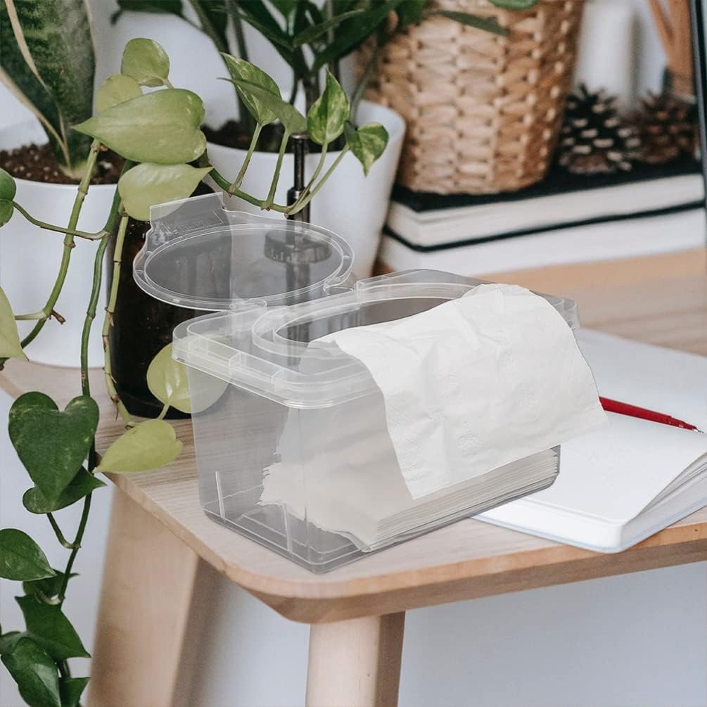 SUPVOX 2pcs Wipes Dispenser with Sealed Ring Reusable Wipe Holder for Nursery Ergonomic One-handed Use Multifunctional Box for Bathroom and Home