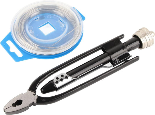 21cm/8.3in Safety Wire Twist Pliers with Wire,Steel Alloy Wire Twisting Tool Lock Wire Pliers with Spring Return and Heavy Duty Locking Jaws for Aircraft Machinery Vehicles