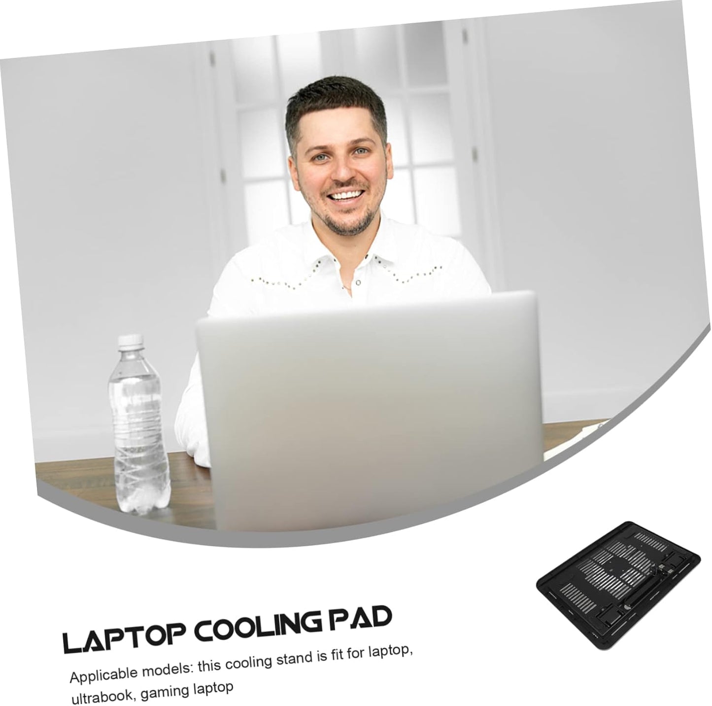 DOITOOL Laptop Cooling Pad with Silent Fan Ultra Thin Design for Laptops USB Powered Notebook Cooler Lightweight and Portable Laptop Stand for Enhanced Heat Dissipation