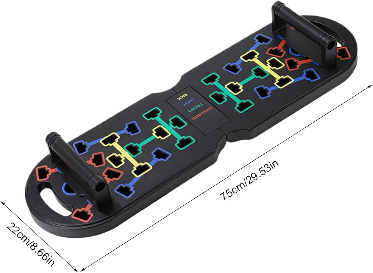 Ungtyb Pushup Board, Strength Training Equipment, Portable Design, Non Slip Handles Multiangle Positions, Home Workout Gear Ideal for Men and Women, 29.53 x 8.66 x 1.18 Inches