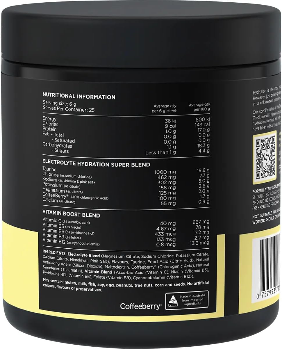 SWITCH NUTRITION Hydrate Electrolytes No Added Sugar Lemon Lime 150g