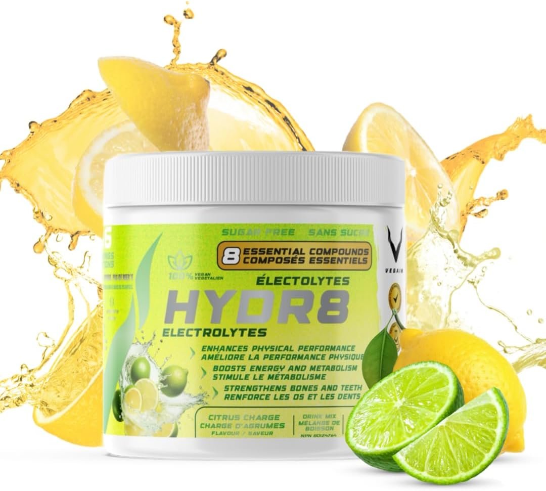 HYDR8 Electrolytes - Citrus Charge - 36 Servings | All-Natural Ultimate Hydration Blend | Zero Sugar, No Artificial Colours/Flavours | Banned Substance Free