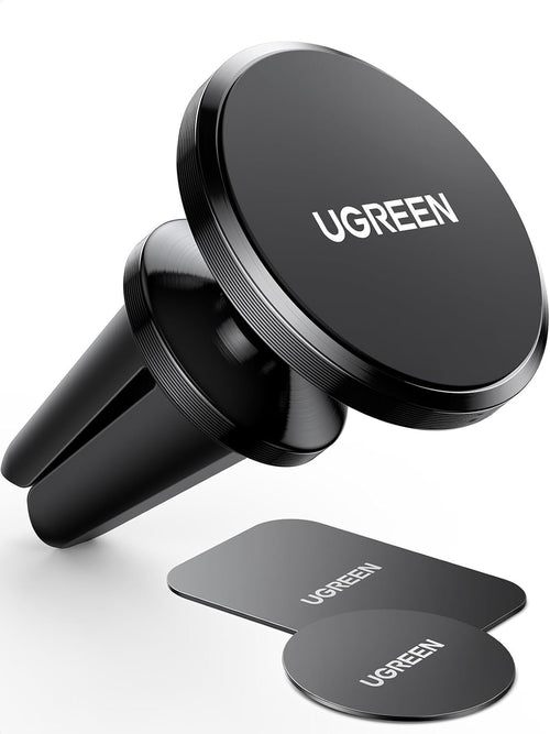 UGREEN Magnetic Car Phone Holder with 2 Metal Pads Included, Car Phone Holder for iPhone 16 15 14, Galaxy, OPPO, Redmi/Xiaomi, etc
