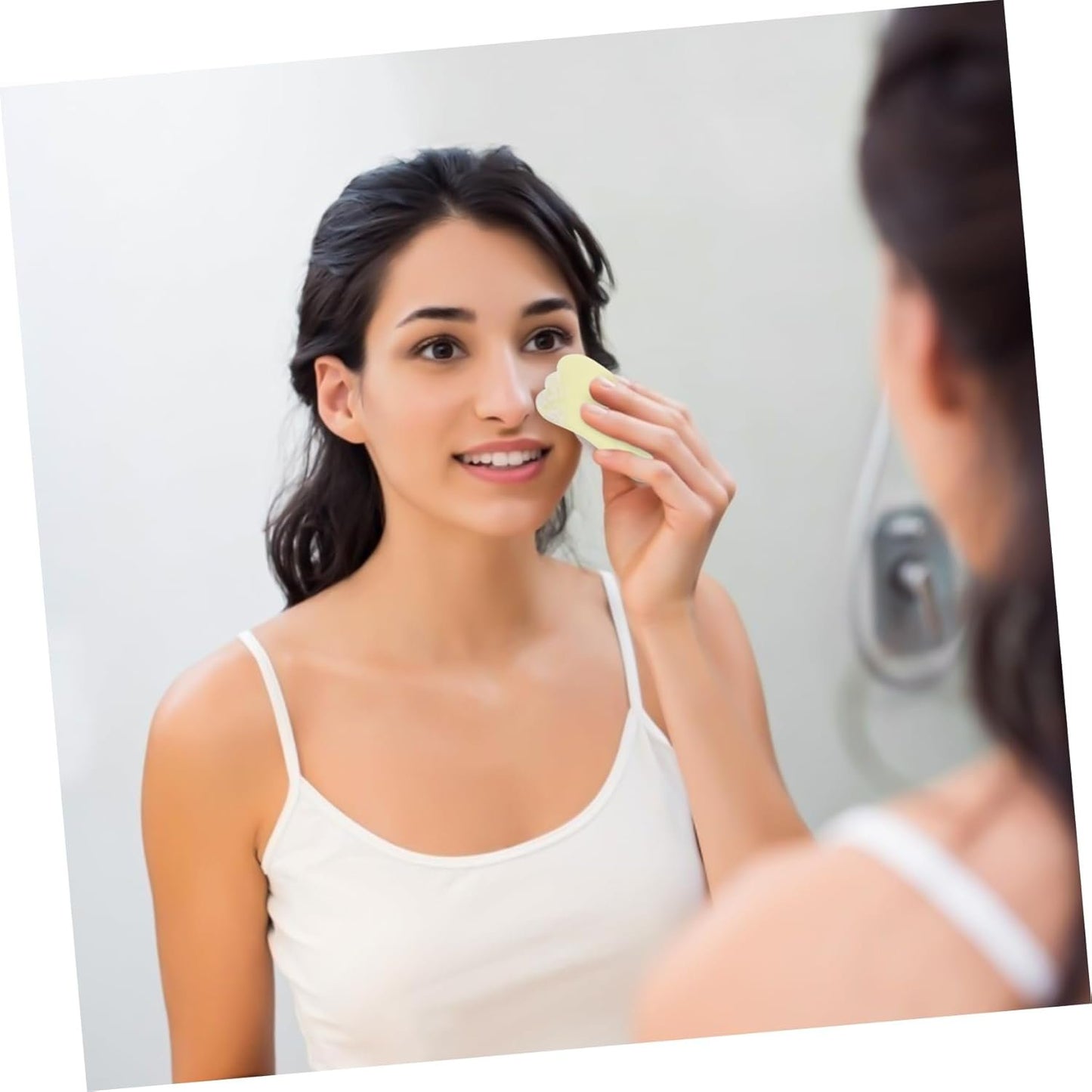 SOPOTUTU 1Pc Jade Scraping Board for Facial Massage Durable Compact Scraping Plate for Lifting Tightening