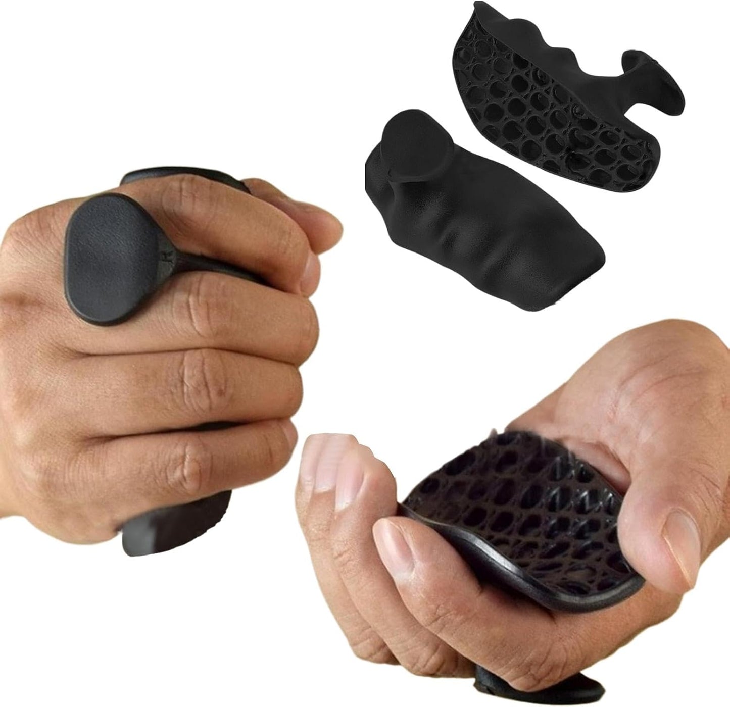 Mens Weight Lifting Grips, Silicone Non Slip Gloves, Gym Hand Support, Dumbbell Gripper with Wrist Wraps, Workout Accessories, Exercise Gear for Men and Women, Black