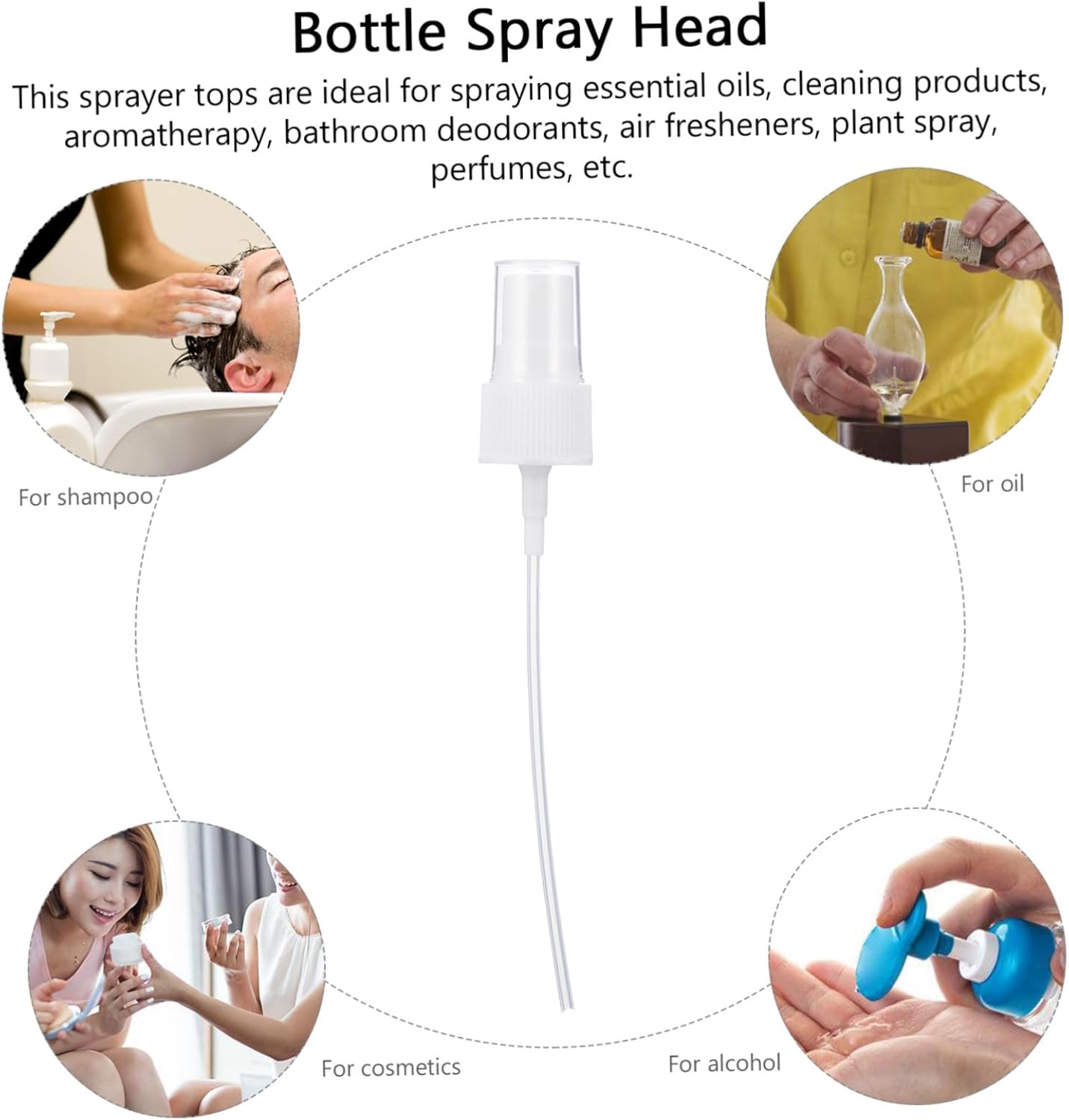 Healeved 20pcs Spray Heads for Mini Perfume Bottles Durable Cosmetic Sprayer Nozzles for Essential Oils Aromatherapy and Cleaning Products