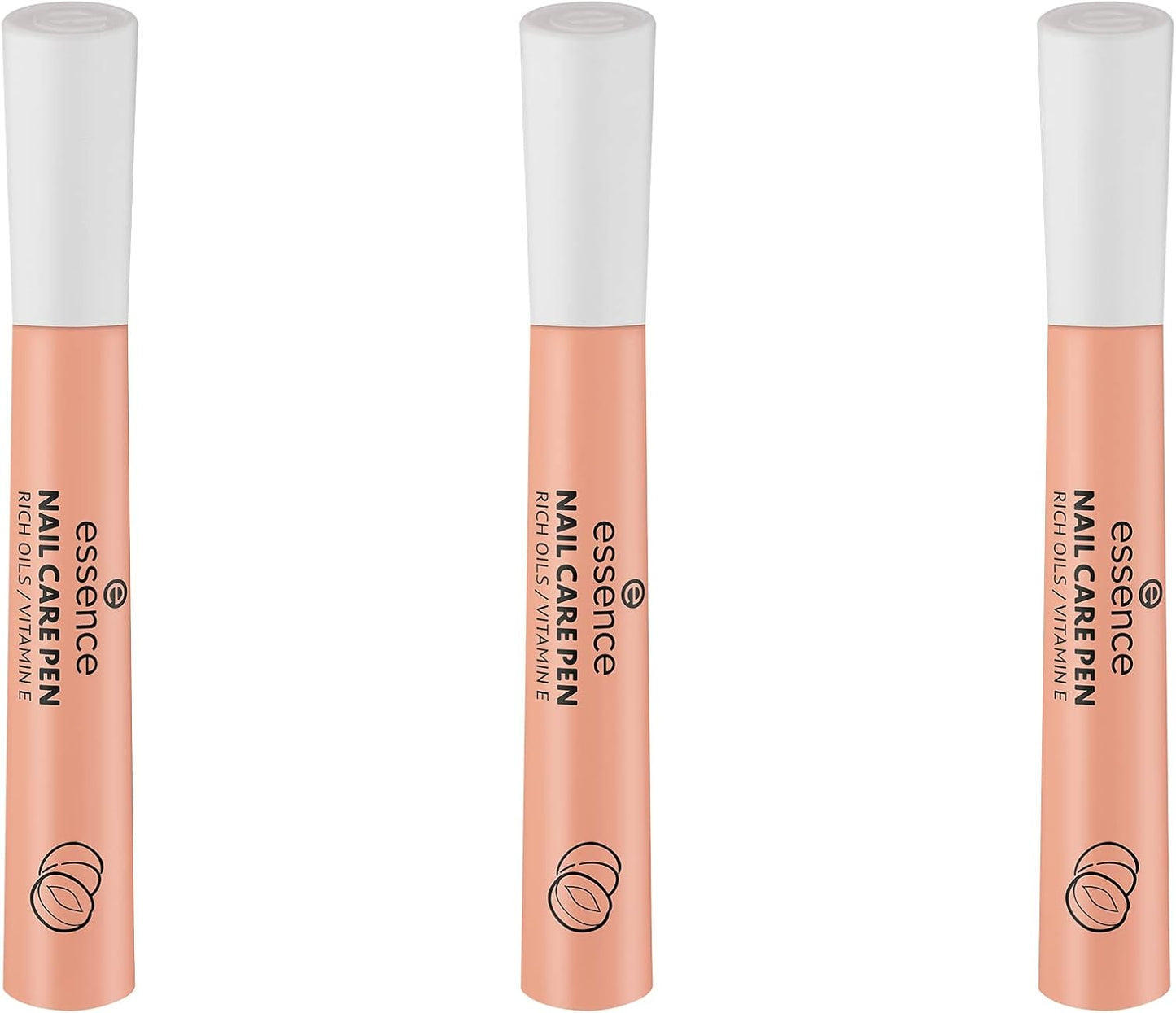 Essence Nail Care Pen - Contains Rich Oils & Vitamin E, Clear, Nourishing, Natural, Acetone Free, Vegan, Microplastic Particle Free, Pack of 3 (3 x 5ml)
