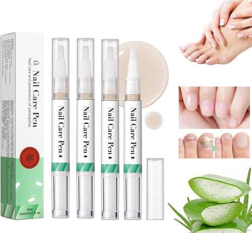 2Pcs(4Pcs) Nail Care Pen for Toenails and Toenails for Nails and Toenails with Tea Tree Oil, Vitamin E and Aloe Vera, Nourish Nails, Set of 4