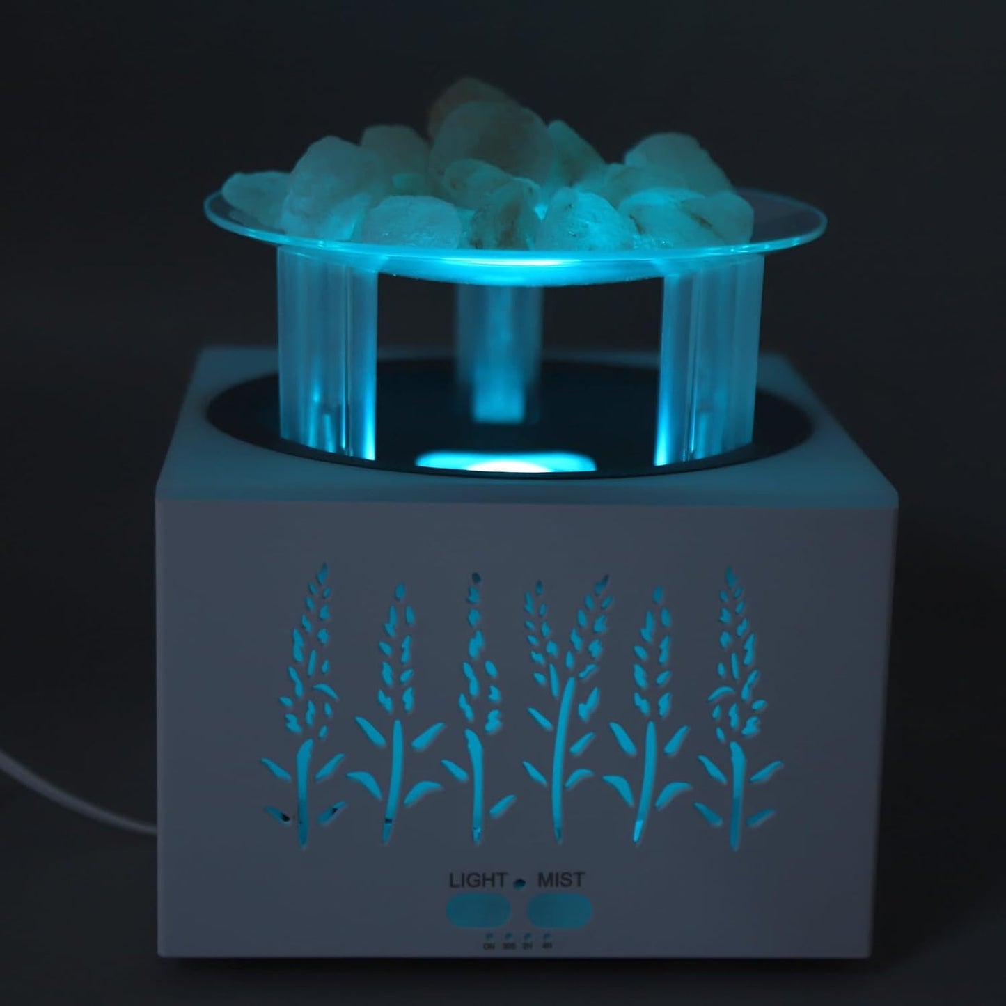Fragrance Diffuser Desk Dehumidifier 3 in 1 Air Purifier with Colorfule Lamp Auto Shut Off Remote Control Cool Mist Aromatherapy Diffuser for Home Bedroom Smart Humidifier 400ml (EU Plug 100-240V)