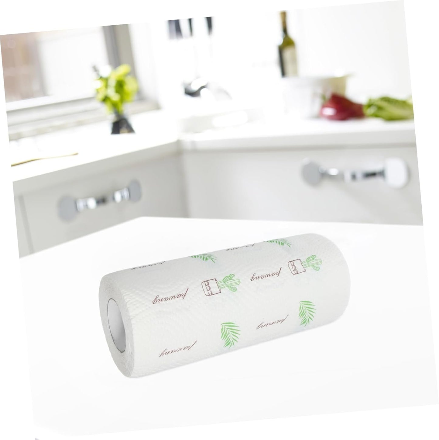 Beatifufu 1 Roll Kitchen Paper Towel Durable Water Locking Design Random Style for Home Cooking Cleaning
