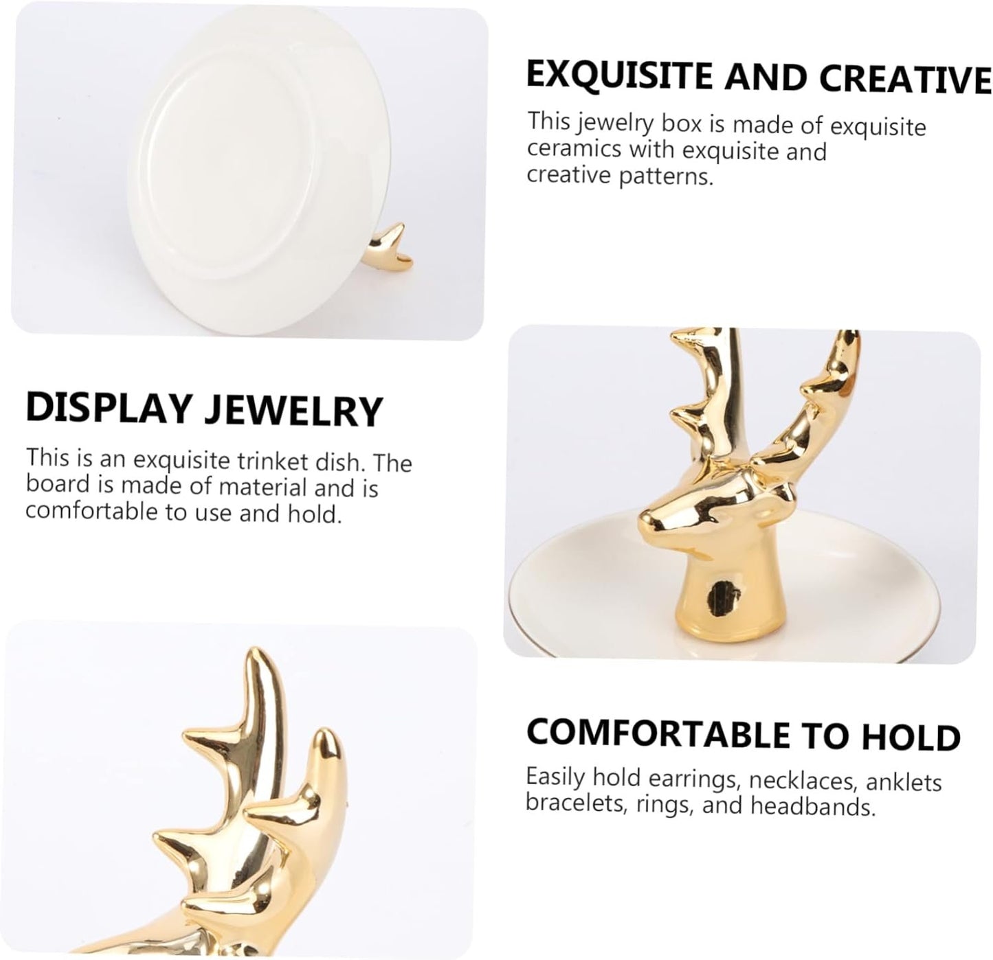 Holibanna 1 Piece Ceramic Dish Gadgets Home Supplies Home Dish Necklace Display Box Toy Box Binning Plate Holder Necklace Tray Earring Plate