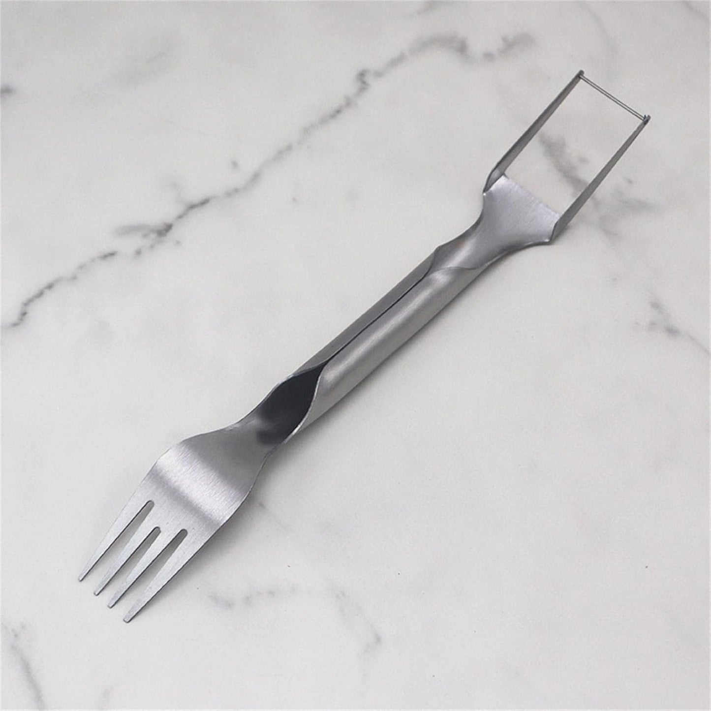 Watermelon Slicer,Watermelon Fork Slicer 2 in 1 Stainless Steel Fruit Cutter Fork Melon Cube Cutting Tool Kitchen Gadget for Fruit Cake Bread Shangjia
